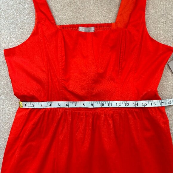 Chelsea 28 Red Square Neck Maxi Sleeveless Sundress- Plus Size XXL - NWT - Picture 9 of 12